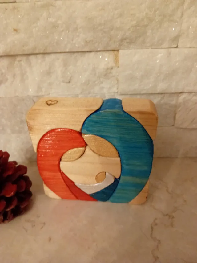 Quadretto natalizio in legno