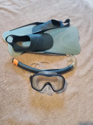 Kit de snorkel y aletas