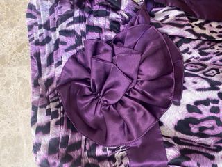 Vestido largo estampado morado