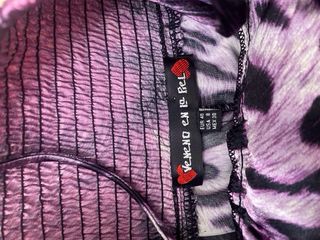 Vestido largo estampado morado