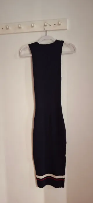 Vestido de punto azul marino ajustado T.S.