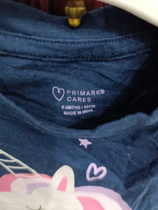 Camiseta bebé unicornio azul