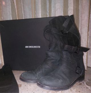 Boots Stivali Ann Demeulemeester black double nap