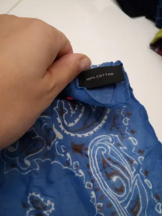 Fazzoletto cotone blu