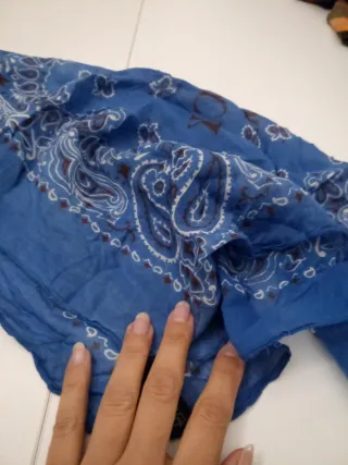 Fazzoletto cotone blu