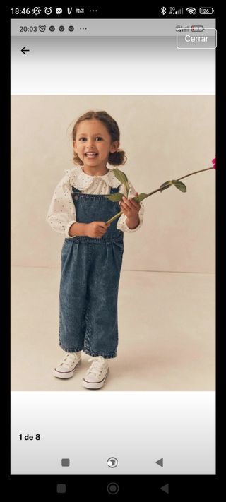 Conjunto Niña Next 2-3 Años Peto y Blusa