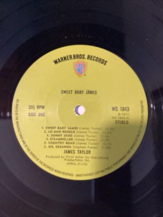 James Taylor - Sweet Baby James LP Vinile 1970