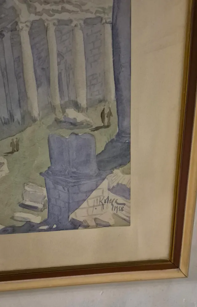 Acquerello su carta 1958