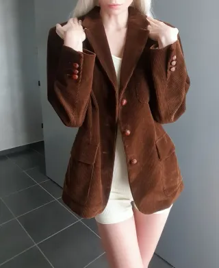 Giacca vintage in velluto corduroy Unisex