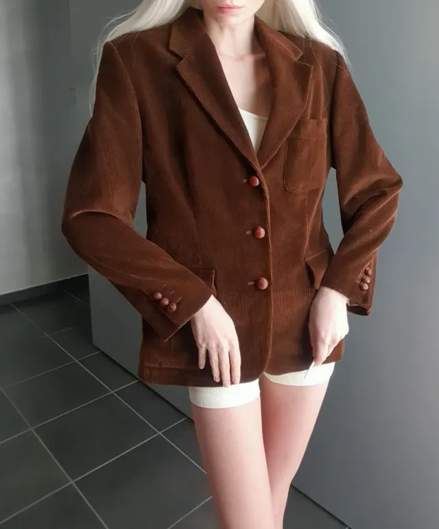 Giacca vintage in velluto corduroy Unisex