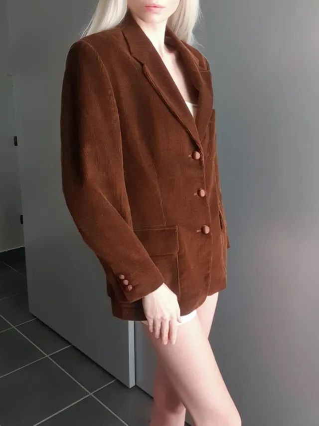 Giacca vintage in velluto corduroy Unisex