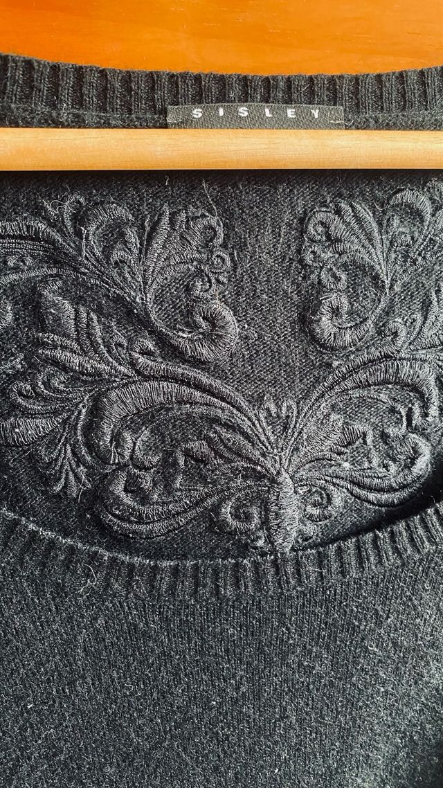 Jersey Sisley Negro Talla M