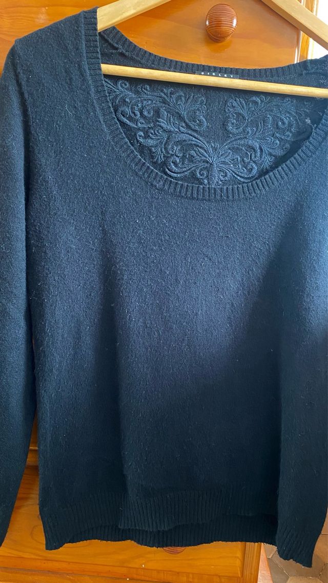 Jersey Sisley Negro Talla M