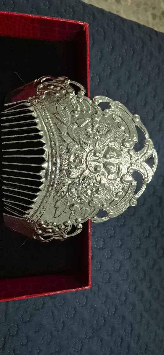 Peinetas Fallera Adulta Plateadas. Como nuevas