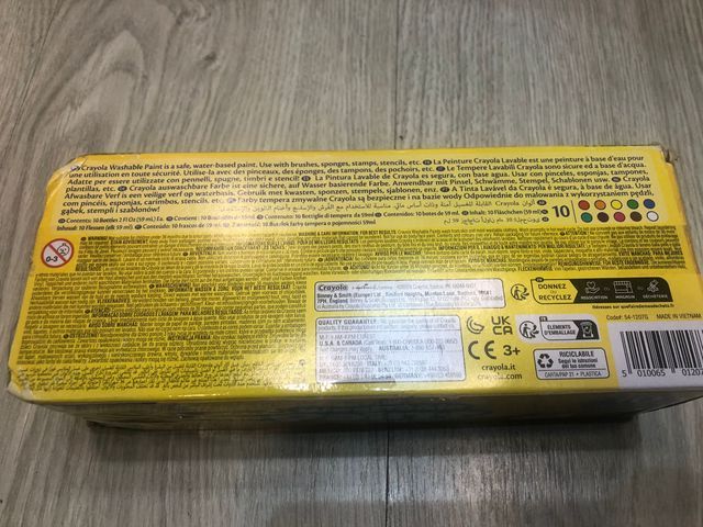 Crayola 10 Botes Pintura Lavable