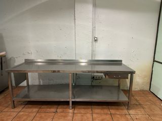 Mesa de trabajo acero inoxidable para pescadería