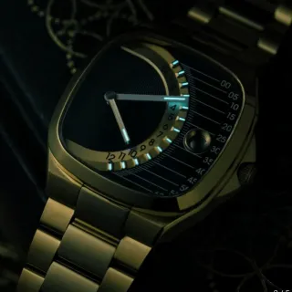 Reloj CILOA Retro Dorado Cuadrado