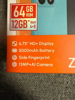 ZTE Blade A55 12/64GB Azul/Naranja