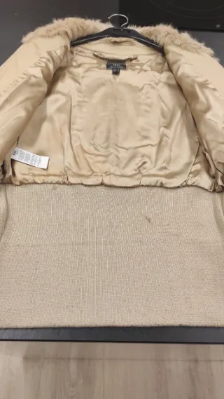 Chaqueta pelo conejo beige