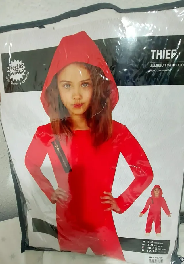 Disfraz Casa de Papel mono con capucha