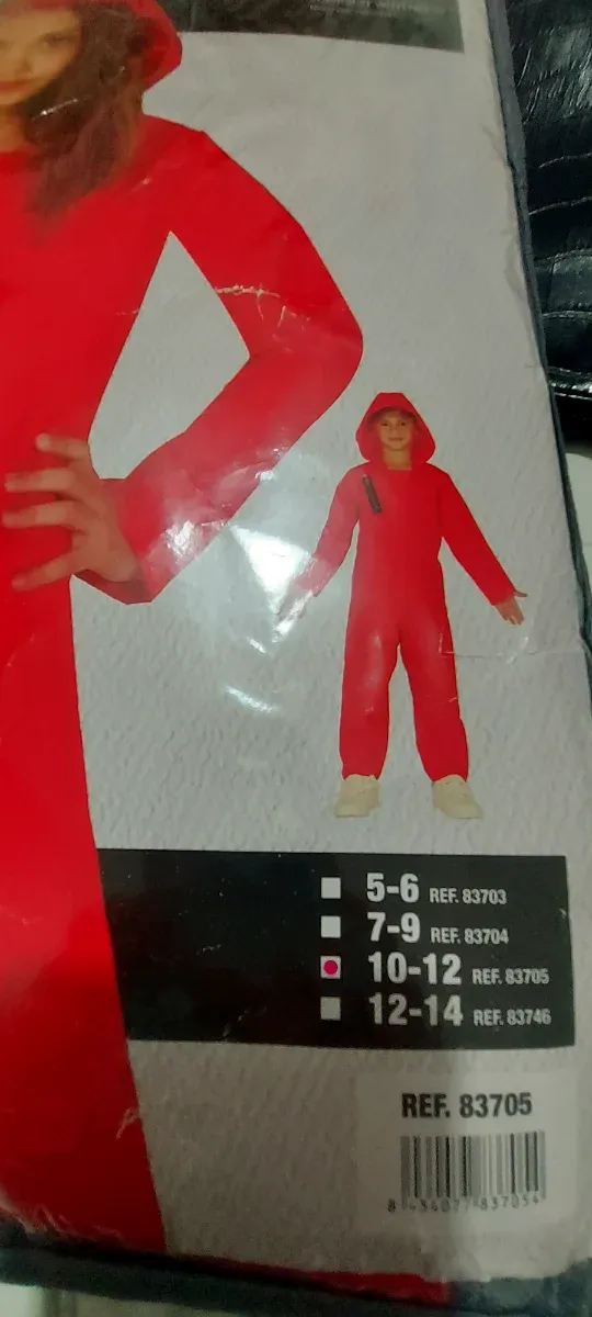 Disfraz Casa de Papel mono con capucha