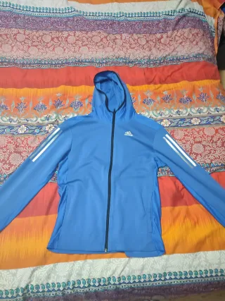 Chaqueta Adidas Azul con Capucha