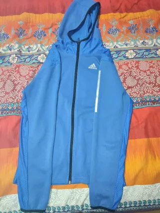 Chaqueta Adidas Azul con Capucha