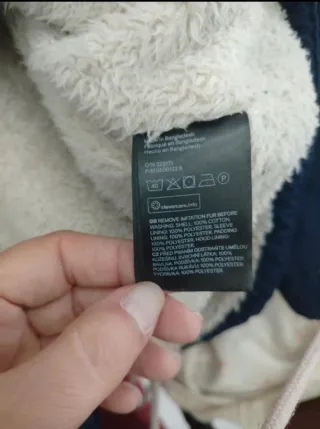 Parka blu scuro donna con cappuccio marca H&M