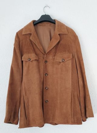 Chaqueta de piel marrón Talla L