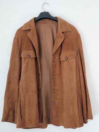 Chaqueta de piel marrón Talla L