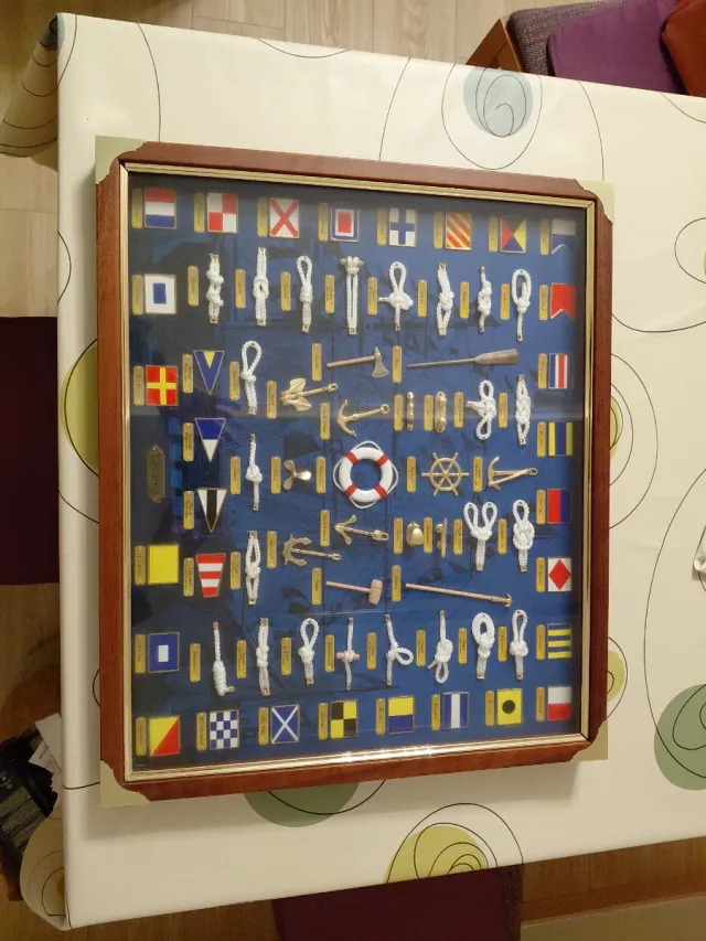 Cuadro Nudos Marineros Madera Metal