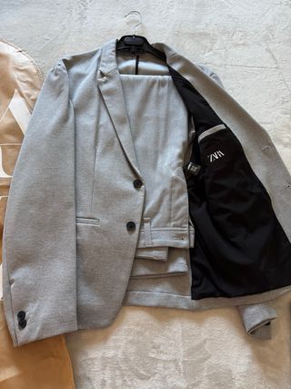 Traje Zara Gris Hombre