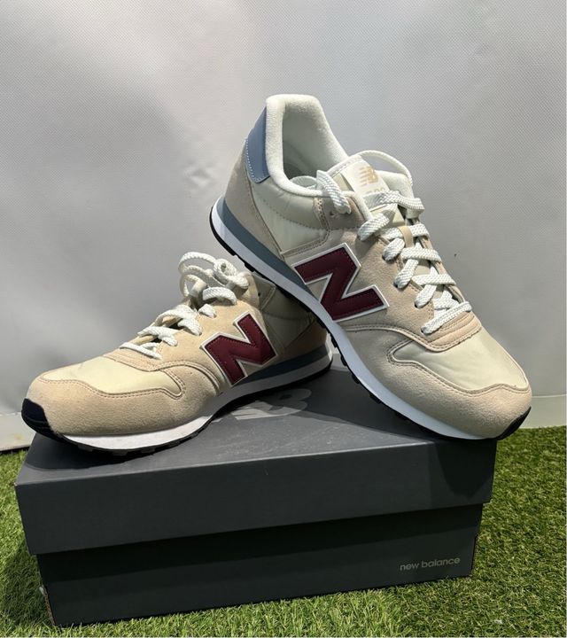 New Balance NB 500 beige y rojo – Talla 44