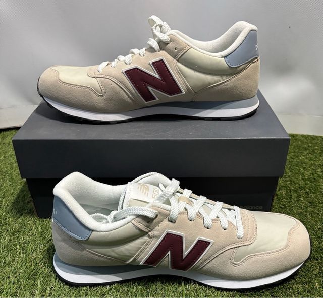 New Balance NB 500 beige y rojo – Talla 44