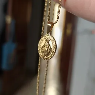 Colgante Virgen la Milagrosa dorado