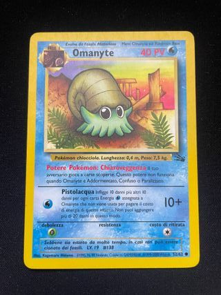 Omanyte 52/62 Fossil - Carta Pokémon Italiana