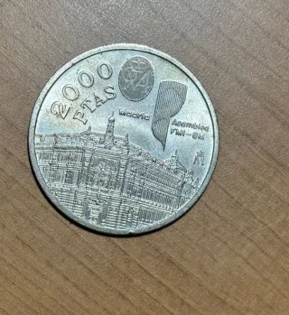 Moneda 2000 Pesetas Juan Carlos I Rey 1994