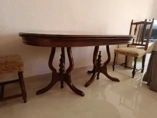 Tavolo da pranzo allungabile in legno vintage per 4/6 sedie