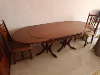 Tavolo da pranzo allungabile in legno vintage per 4/6 sedie