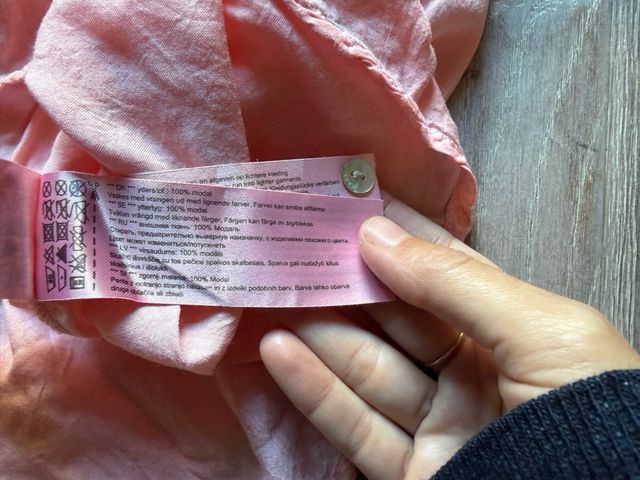 Blusa Salmón Cuello Mao Mangas Arremangables