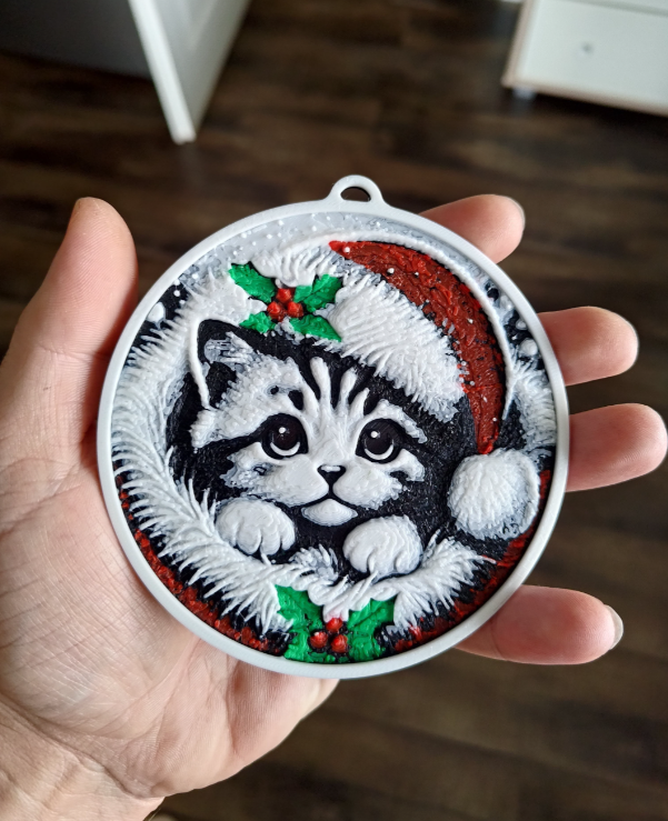 Adorno Navideño Gatito