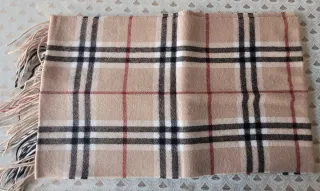 Bufanda de cuadros beige