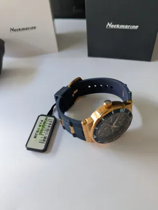 Reloj Neckmarine Cronógrafo Oro Rosa y Azul