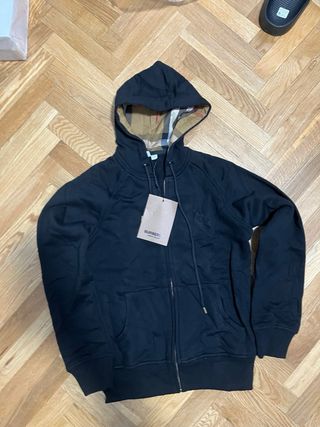 Sudadera Burberry Negra con Capucha