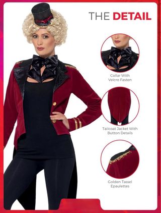 NUEVO! Disfraz Director Circo/Ringmaster Talla S