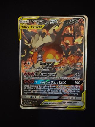 Charizard Reshiram GX SM206 Carta Pokémon