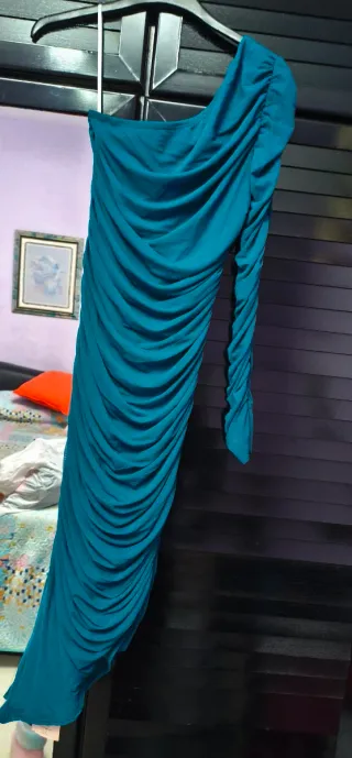 Vestido fiesta largo drapeado