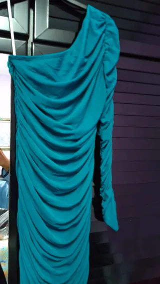 Vestido fiesta largo drapeado