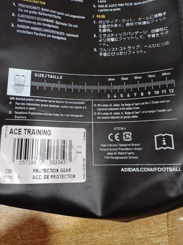 Guanti portiere Adidas misura 11.5