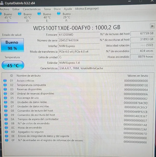 SSD M.2 SATA WD Blue 1TB